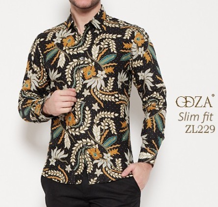  Baju  Batik  Pria  Lengan  Panjang  Kemeja Batik  Modern Solo  