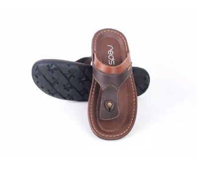  Sandal Jepit Kulit Pria  By REDS 0282 Serbada com