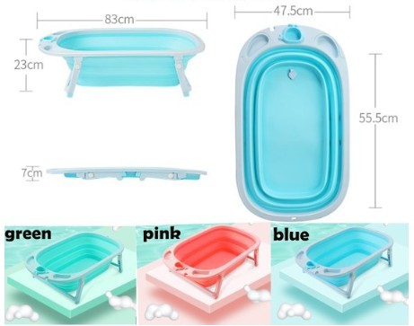 Bak Mandi Bayi Foldable Silicone Serbada com