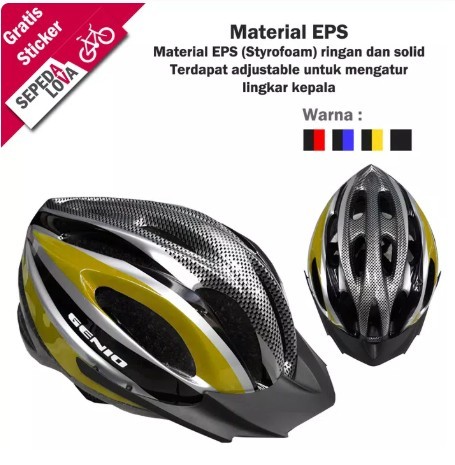  Helm  Sepeda  MTB Roadbike Genio  Kuning Serbada com