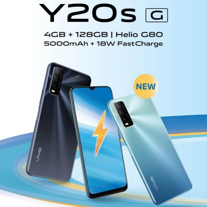 Vivo Y20sg Y20s G 4 128 Ram 4gb Internal 128gb Garansi Resmi Serbada 